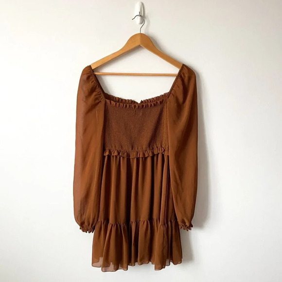 Aritzia Wilfred Tempest Dress in Terrazzo Brown Size Small - Picture 5 of 7